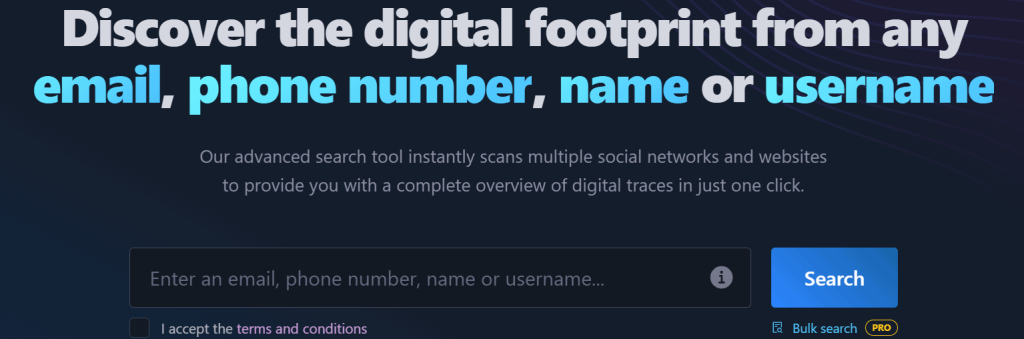 PredictaSearch interface